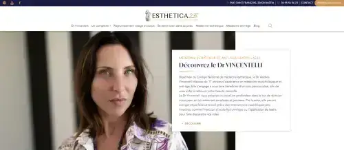 Capture d'écran du site Esthetica2B